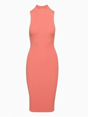 ARITZIA Babaton Sleeveless Coral Bodycon Midi Dress